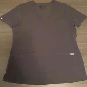 Figs heather gray scrub top